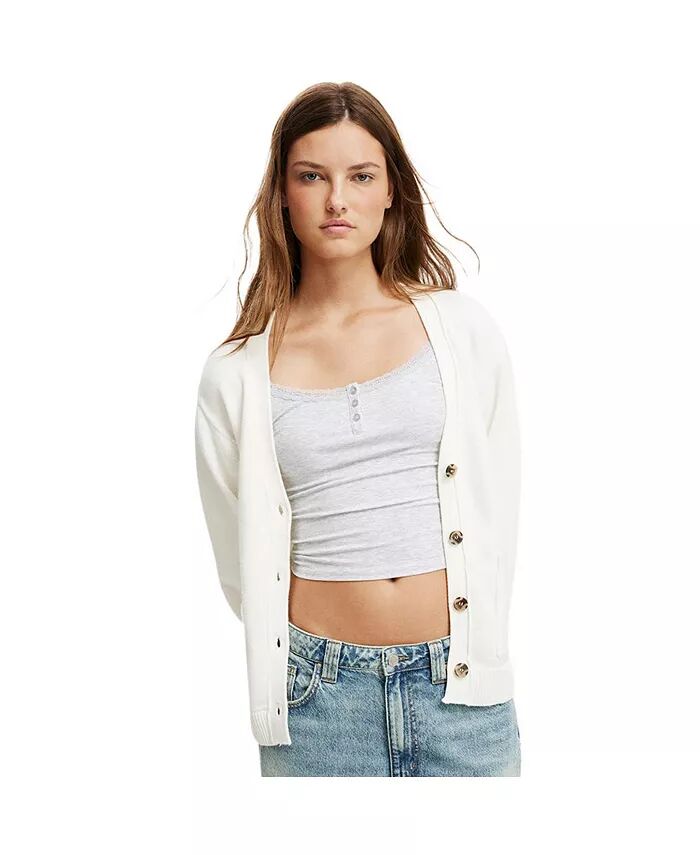 

Женский кардиган Lux с V-образным вырезом и карманами COTTON ON, белый