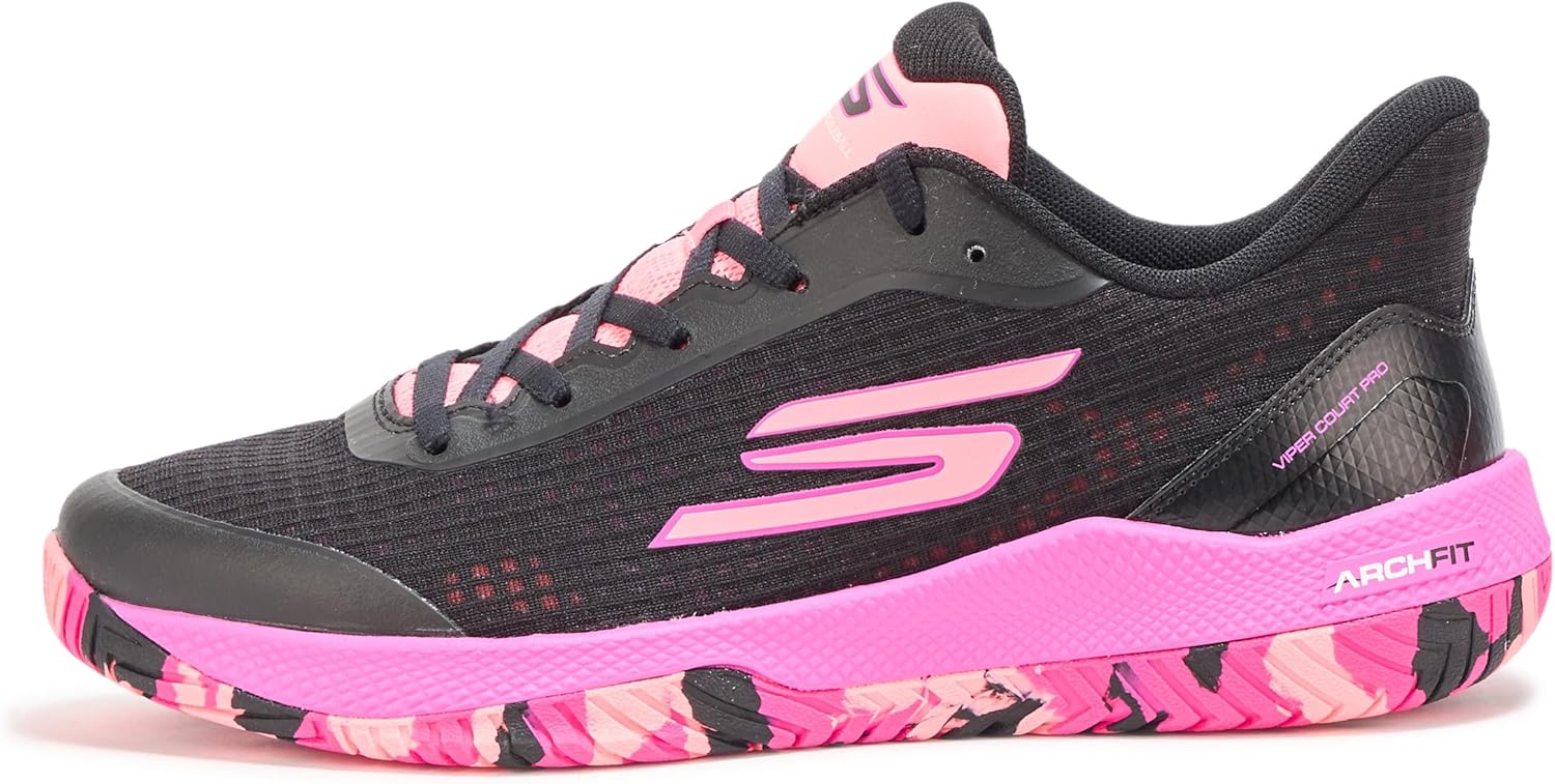 Мужские кроссовки Skechers Respected - Garrett, черный/розовый — фото 2