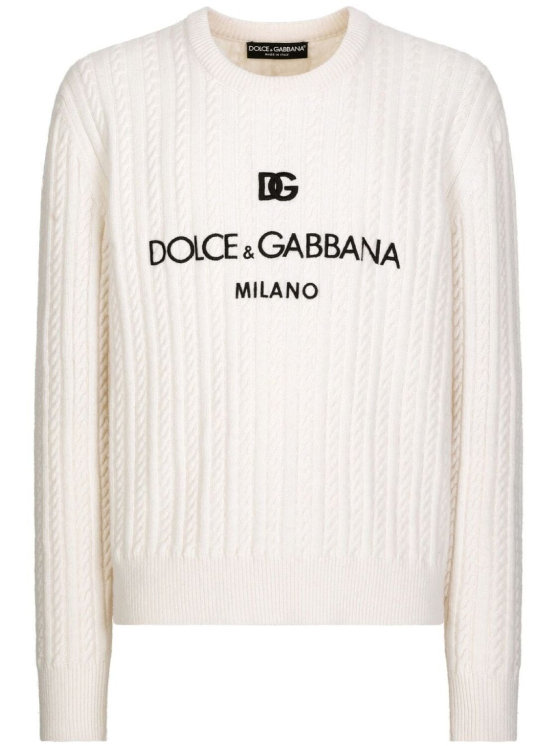 

Dolce & Gabbana джемпер фактурной вязки, белый