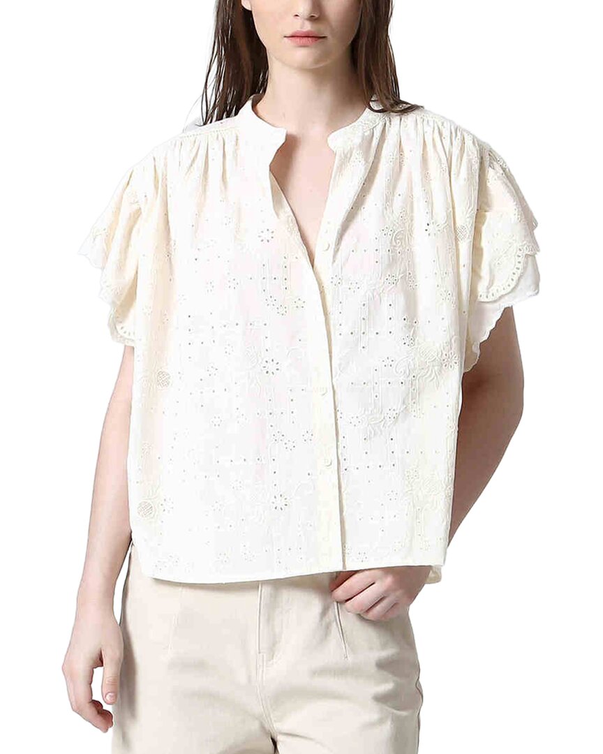 

Скоро увидимся Блузка с воротником и рюшами на рукавах See U Soon, бежевый