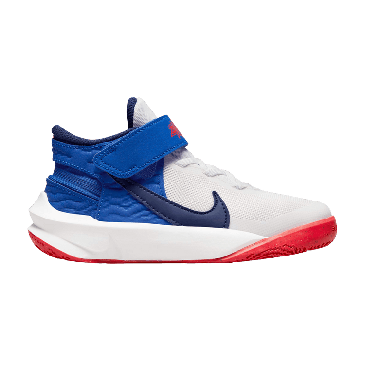 

Кроссовки Nike Team Hustle D10 FlyEase PS 'White Game Royal', белый