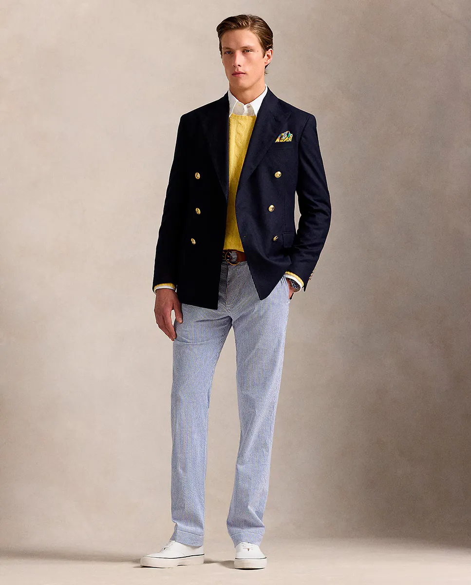 

Мужские хлопковые брюки чинос прямого кроя Straight fit Polo Ralph Lauren, светло-голубой