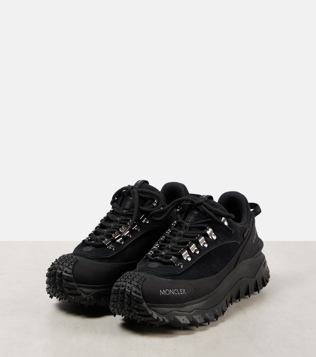 Кроссовки Trailgrip Apex из кожи и замши Moncler, черный — фото 4