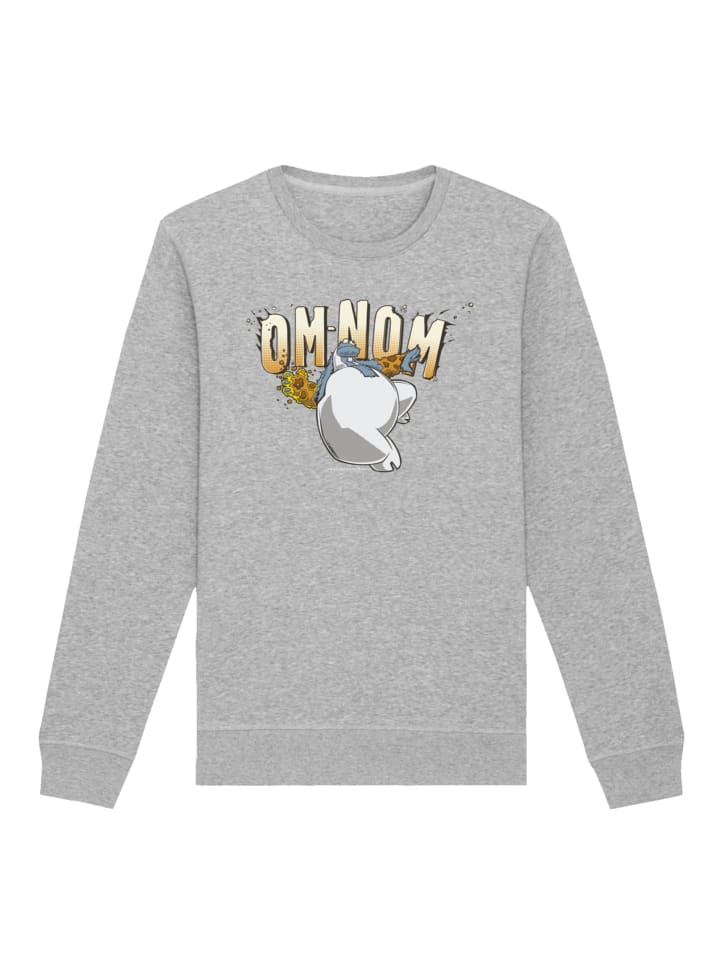

Толстовка F4NT4STIC Sweatshirt Sesamstraße Cookie Monster Hero, пятнистый серый