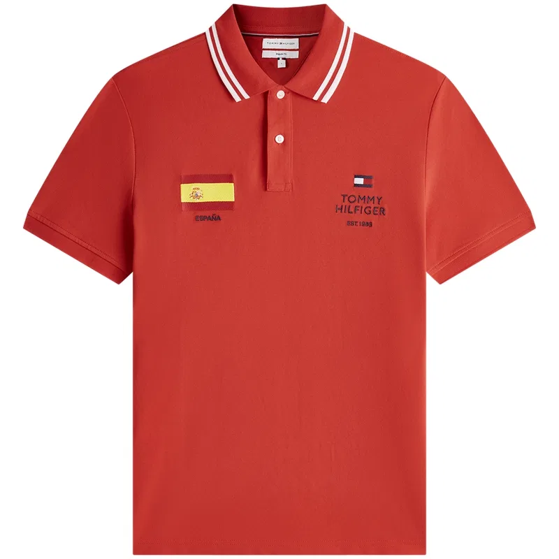 Tommy Hilfiger Поло Томми Хилфигер мужское красное