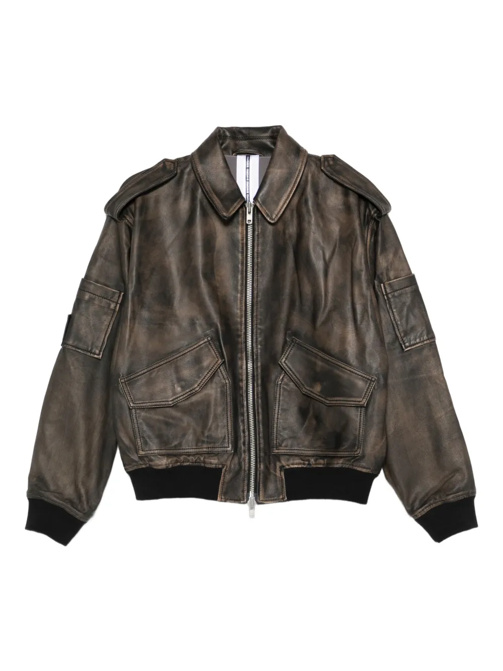 

Кожаная куртка на молнии S.W.O.R.D 6.6.44, коричневый