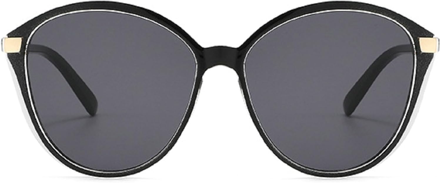 

Модные солнцезащитные очки «кошачий глаз» для женщин, ретро-очки для вождения, солнцезащитные очки с защитой от УФ-излучения, стильные цветные зеркальные солнцезащитные очки для женщин mincl, Black