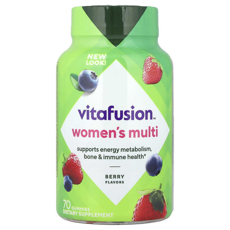 

VitaFusion, Мультивитамины для женщин, ягодные, 70 жевательных таблеток