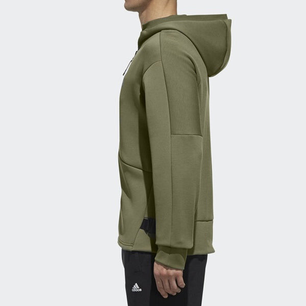 Куртка Men's adidas Martial Arts Series Knit Sports Hooded Jacket Military Green, зеленый — фото 4