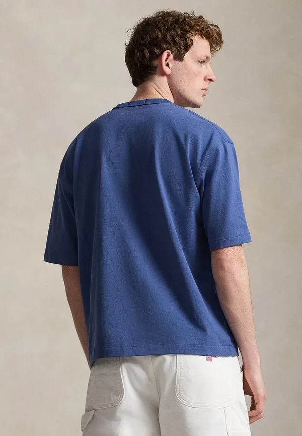 Футболка свободного кроя с логотипом, базовая футболка Polo Ralph Lauren, Earth Blue — фото 3