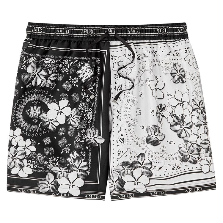 

Шорты Amiri Bandana Floral Short, черный