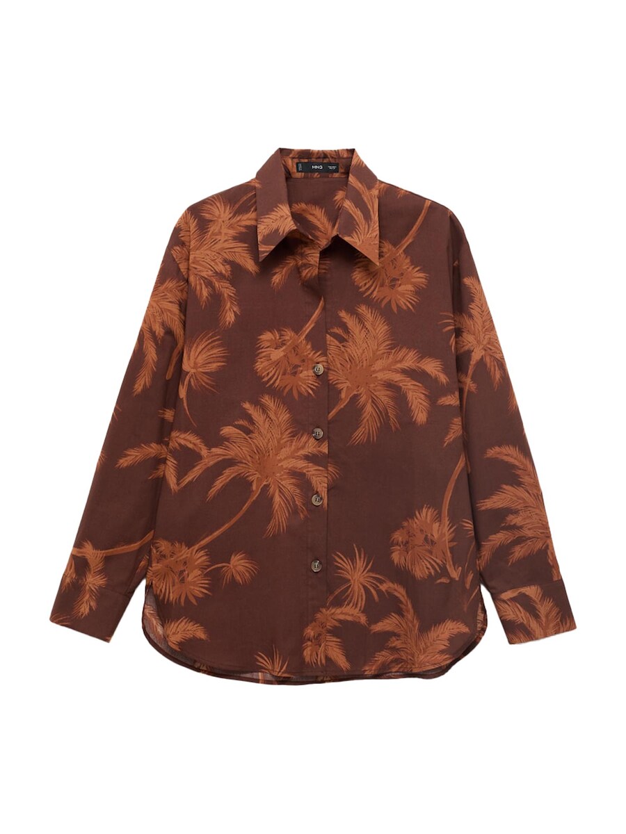 

Блуза MANGO LANA, Chestnut brown/Cognac