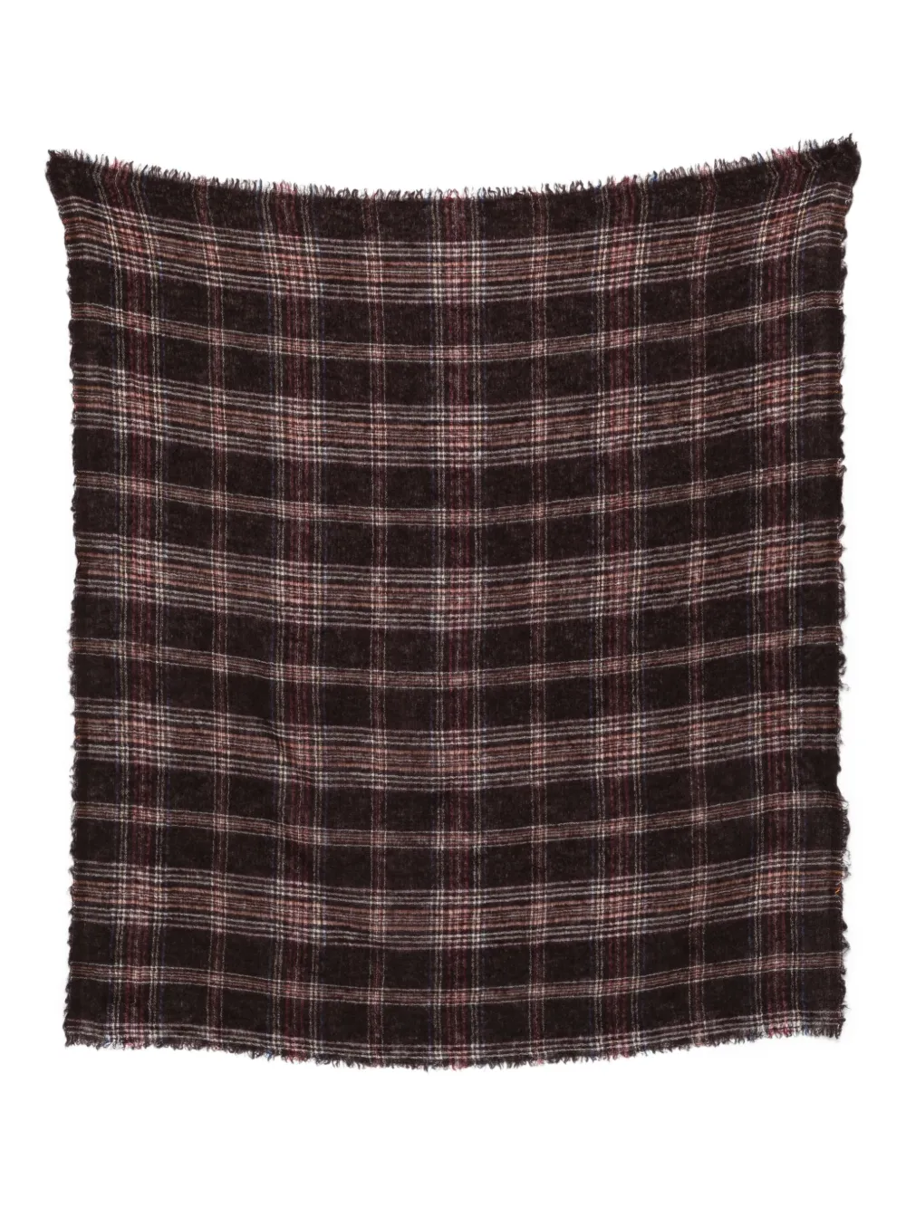 

Клетчатый шарф с бахромой Faliero Sarti, коричневый