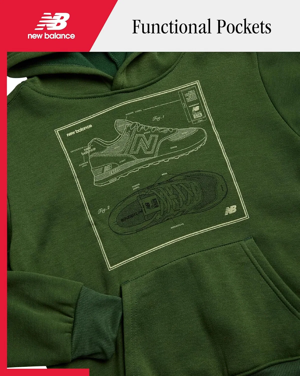 Спортивный костюм для мальчиков New Balance, Alpine Green — фото 3