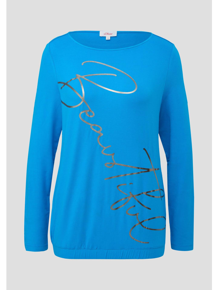 

s.Oliver Лонгслив 55D1 королевского синего цвета