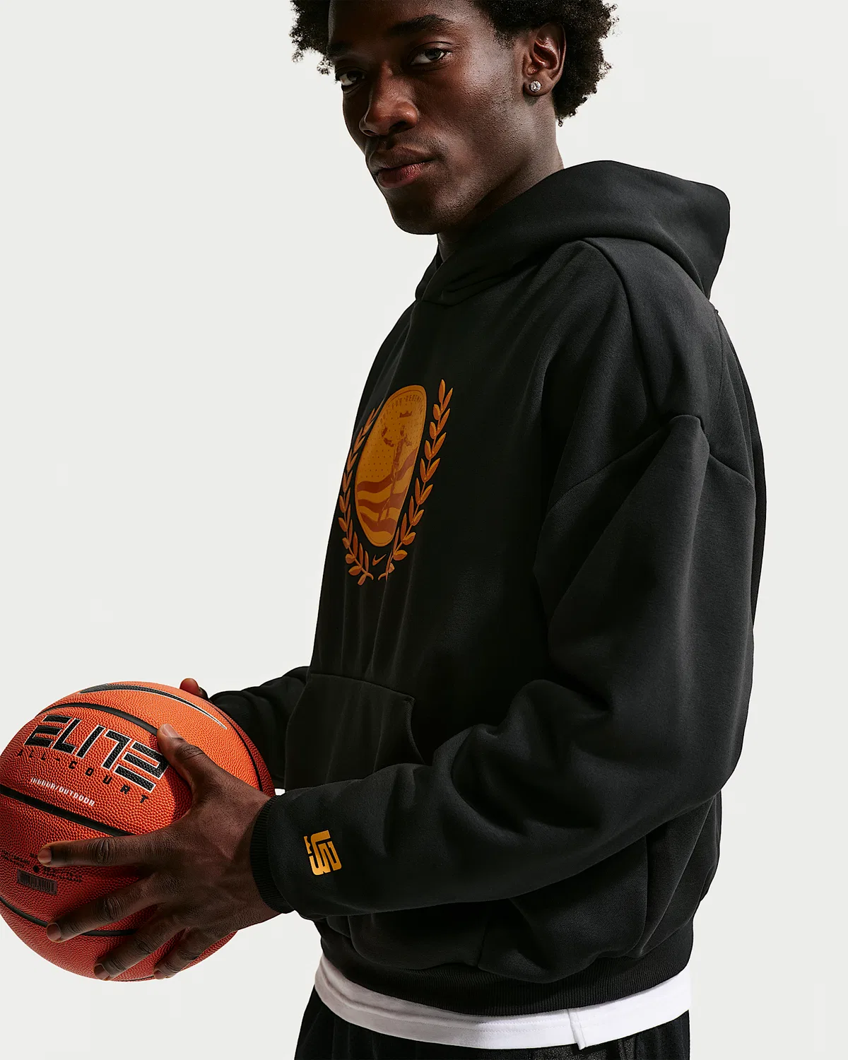 Мужская толстовка Therma-FIT Brushed Basketball Pullover Hoodie LeBron "Out For Redemption", Black — фото 3