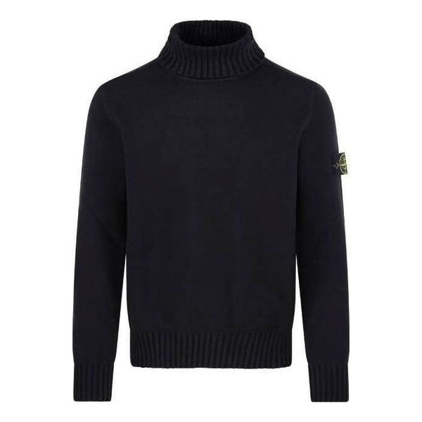 

Свитер logo patch turtleneck sweater 'black' Stone Island, черный