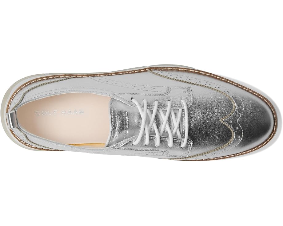 Оксфорды Cole Haan Zerogrand Revel Wingtip Oxfords, цвет Silver/White — фото 2