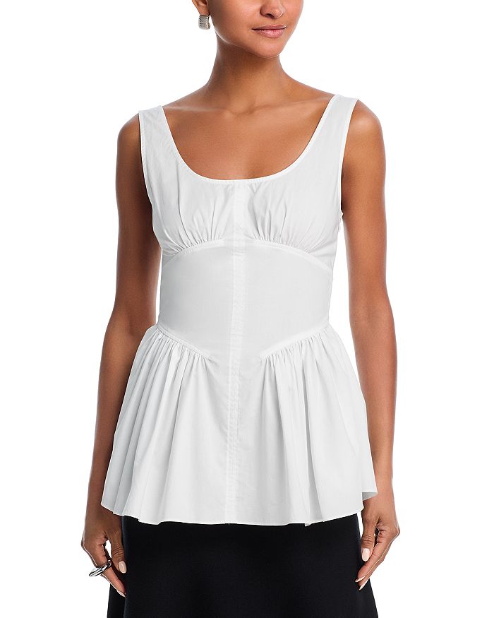 

Бадер Топ из поплина Proenza Schouler White Label, белый