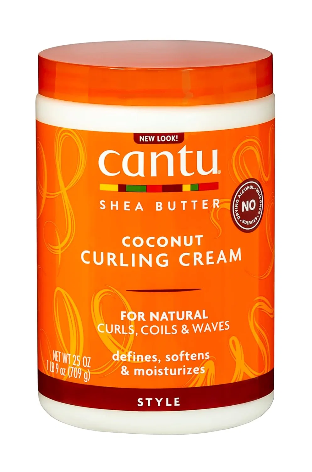 Крем для укладки кудрей CANTU Coconut Curling Cream для натуральных волос, 758 мл Cantu