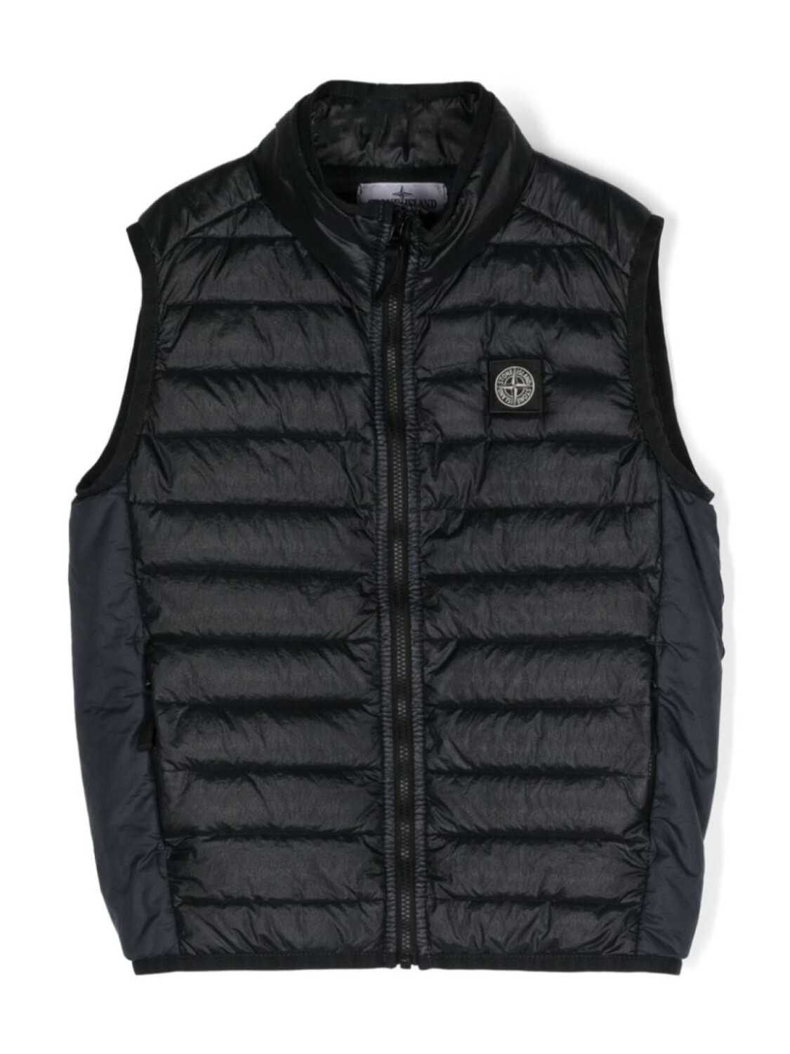 

Stone Island Junior дутый жилет с логотипом Compass, синий