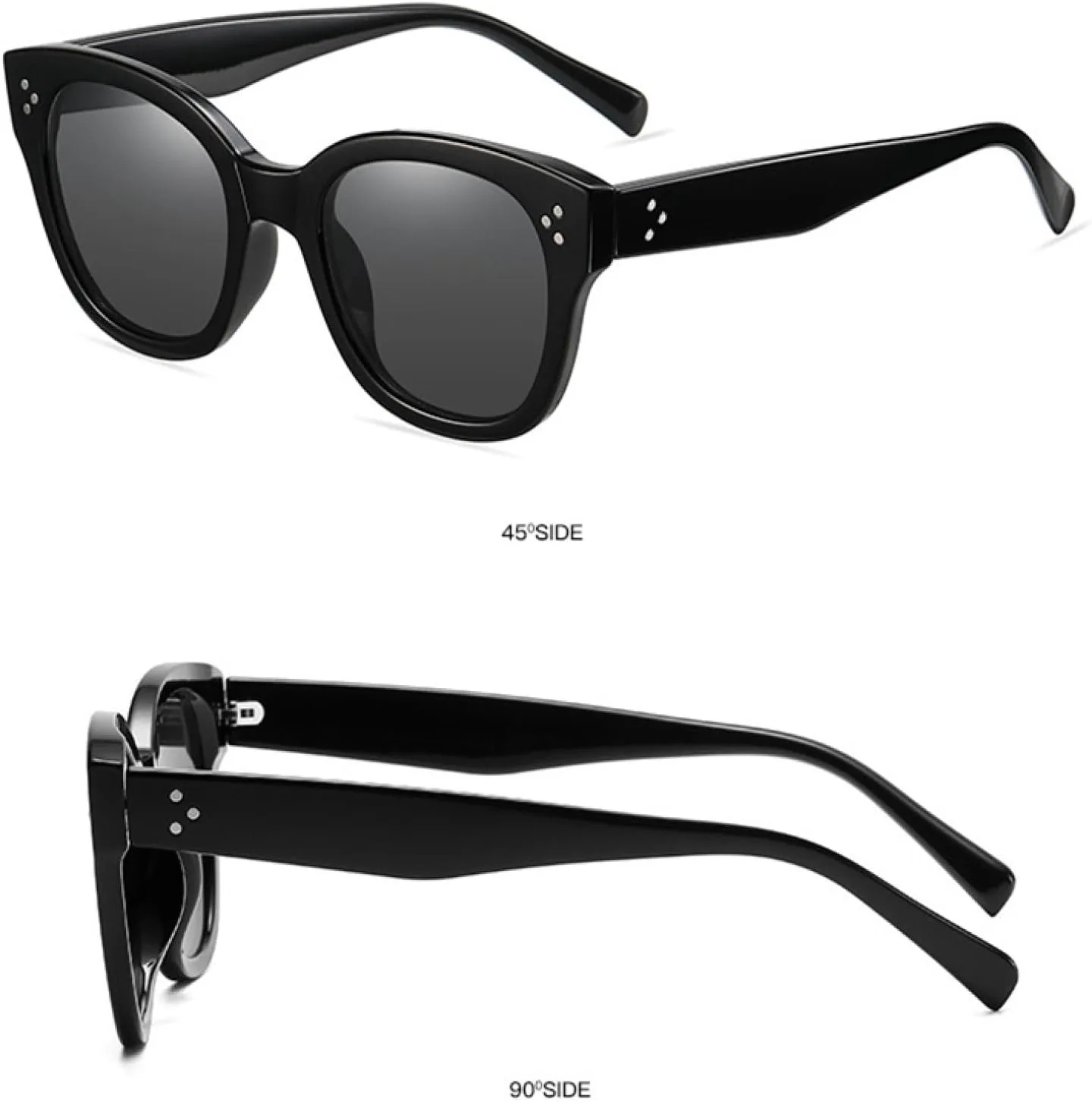 

Популярные солнцезащитные очки с заклепками для женщин и мужчин, ретро-стиль, градиентные оттенки, защита от УФ-излучения UV400 UATXTAU, C5yellowflower-brown