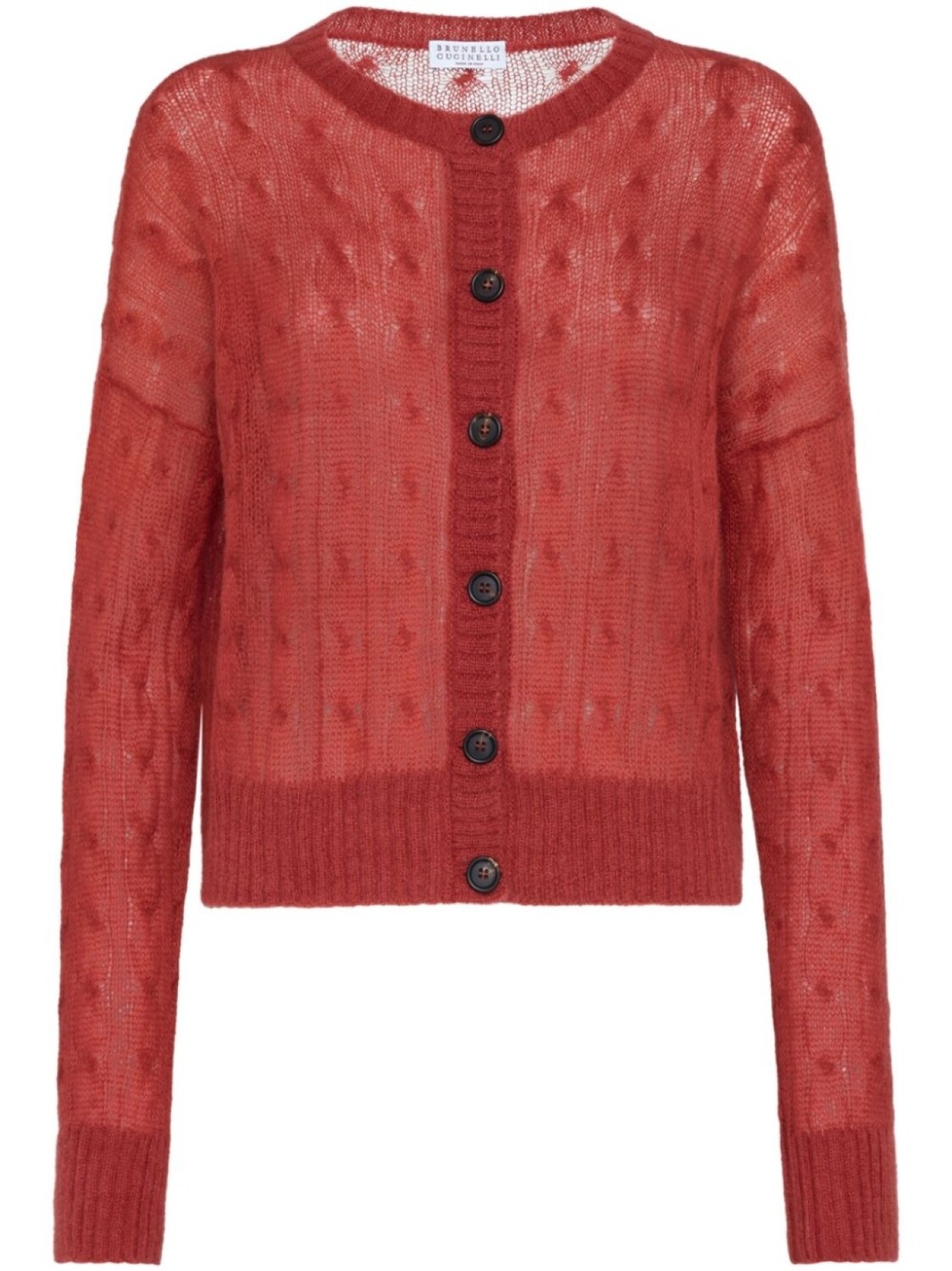 

Кардиган Brunello Cucinelli с косами, красный