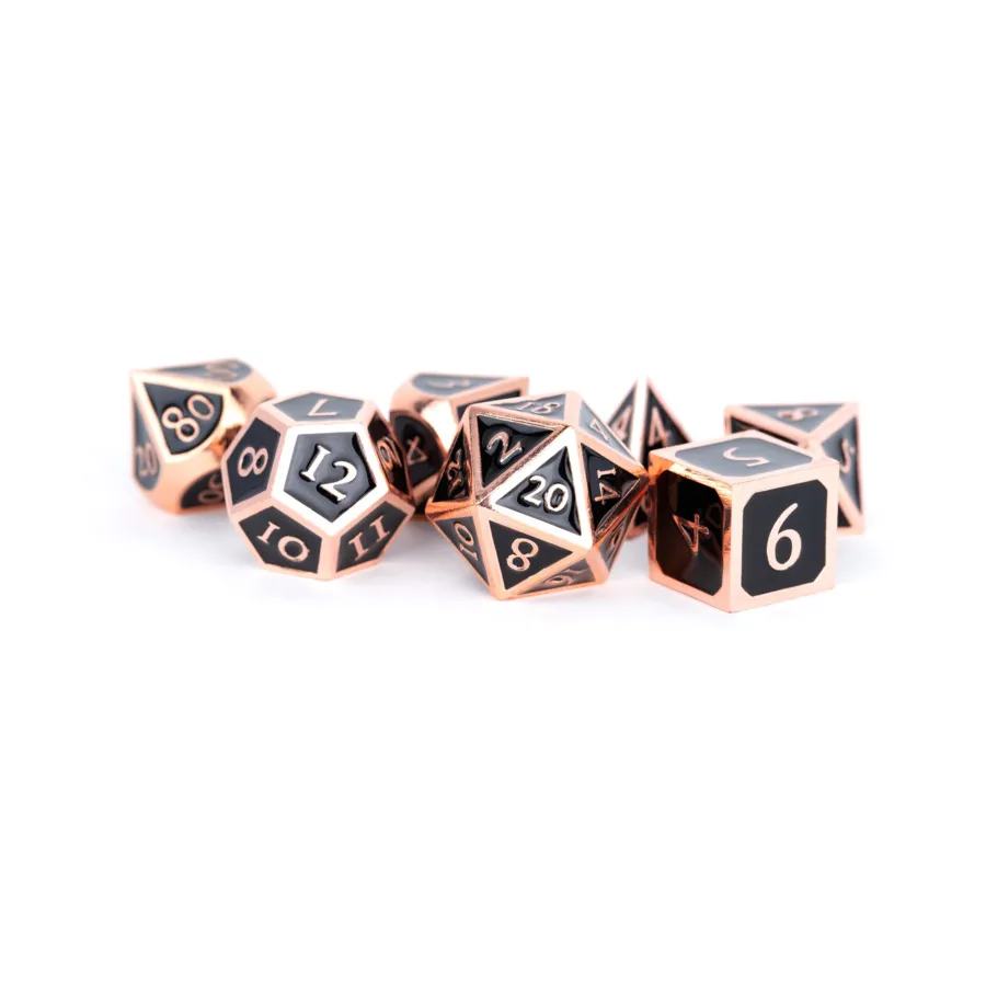 

Poly Set Античная медь с черной эмалью (7), Metal Dice (Metallic Dice Games)