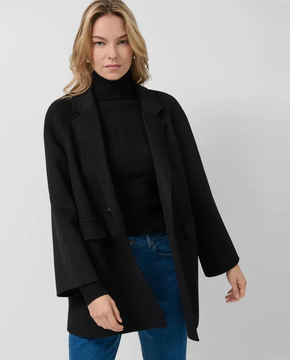 

Женское пальто короткое, трехчетвертное, двухстороннее Roberto Verino, черный