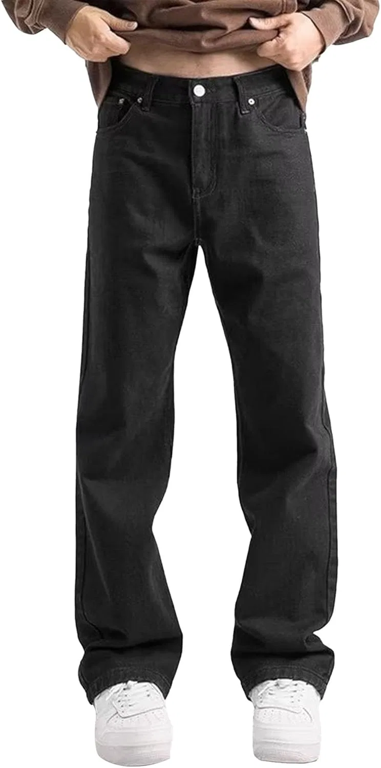 Джинсы Regular Fit с эластичным поясом, черный