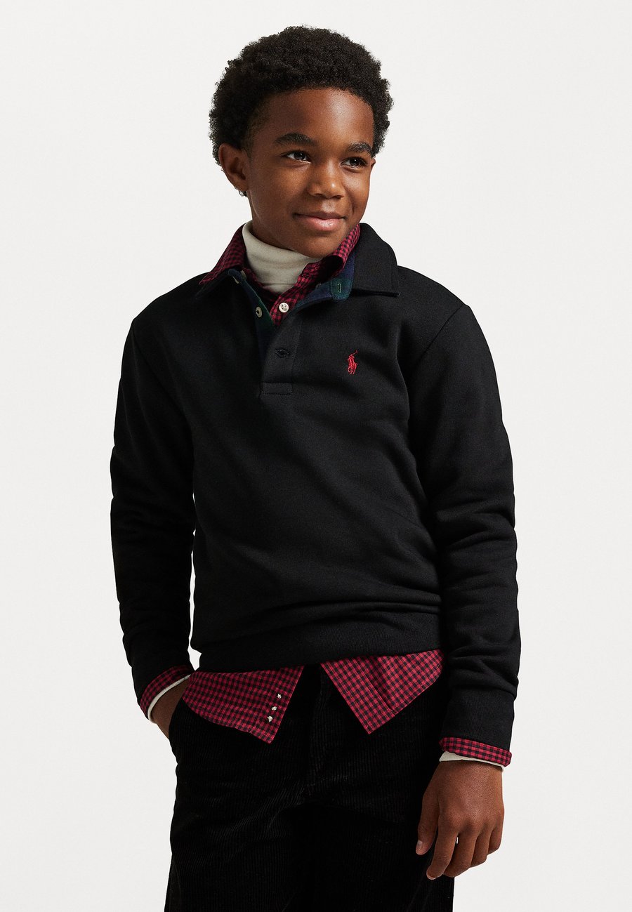 

Толстовка Polo Ralph Lauren PLAID TRIM POLO COLLAR SWEATSHIRT UNISEX, Black
