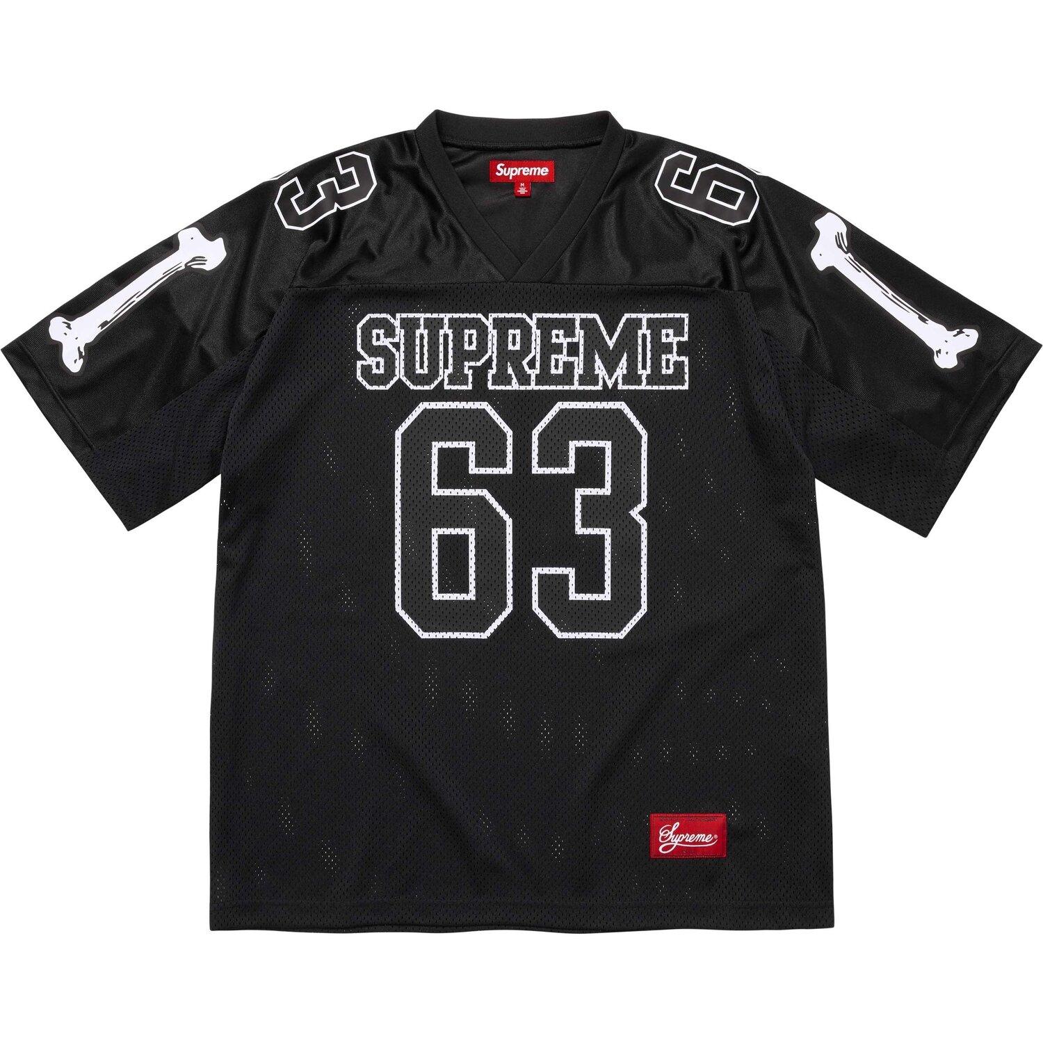 

Футболка Bones Football Jersey Soccer Jersey Unisex Supreme, черный