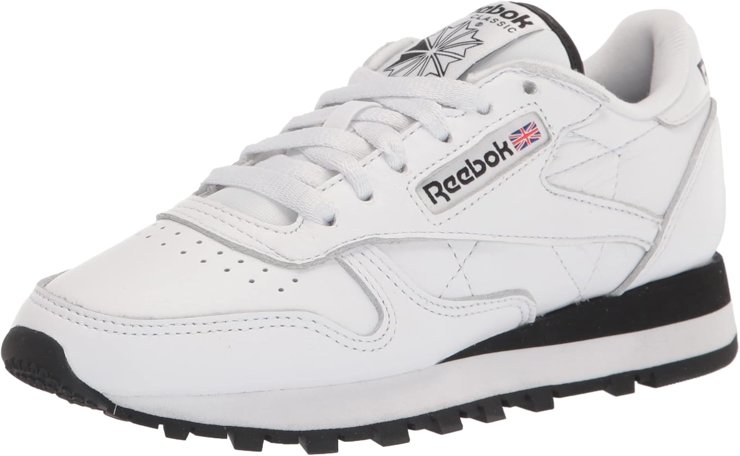 

Reebok Классические кожаные кроссовки для взрослых, унисекс V1, белый/черный