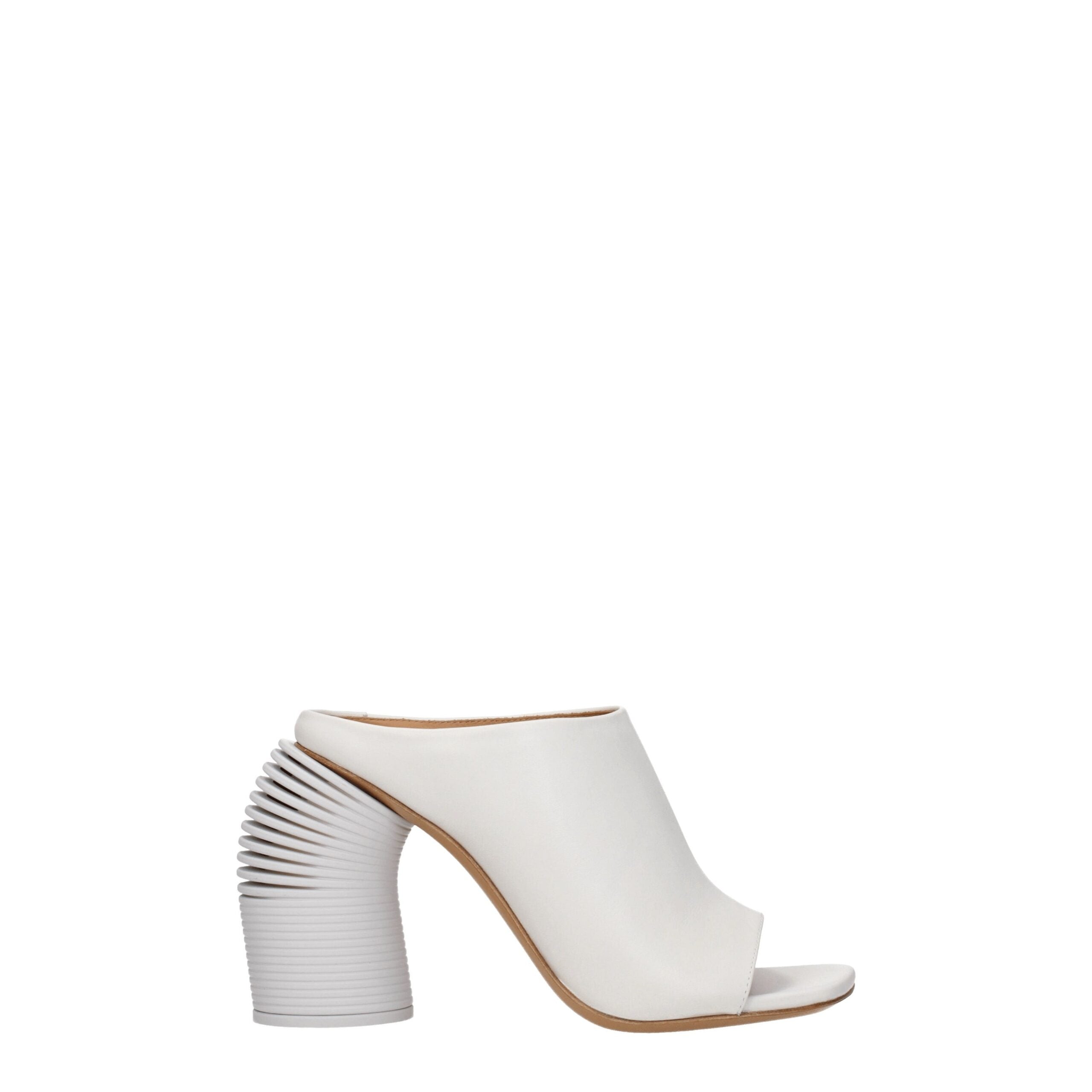 Off- Кожаные женские сандалии Off-White, белый
