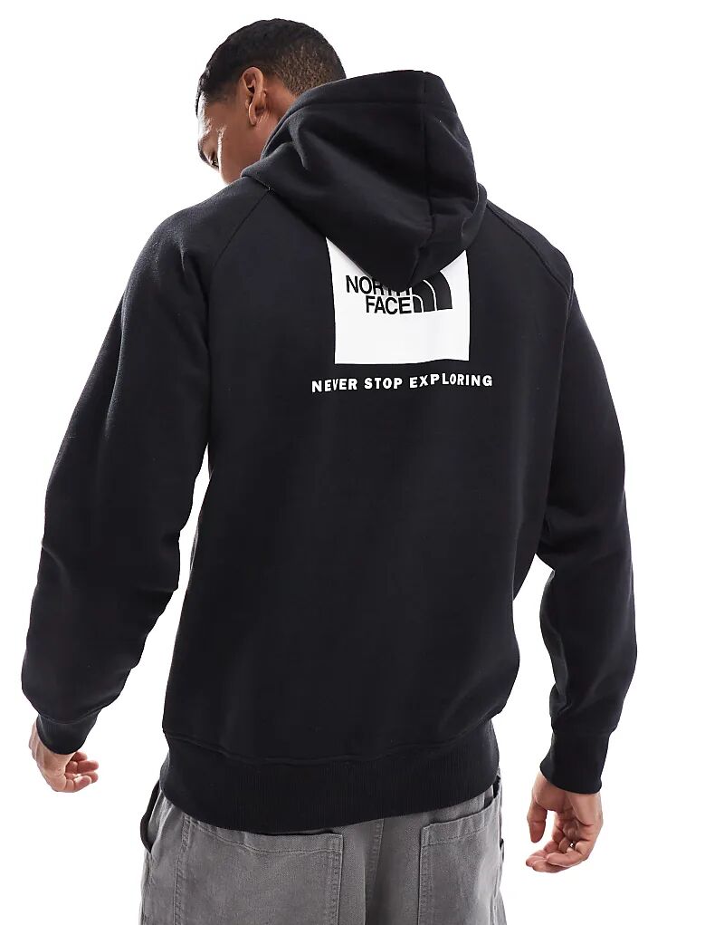 

Толстовка с капюшоном с логотипом реглан черного цвета The North Face