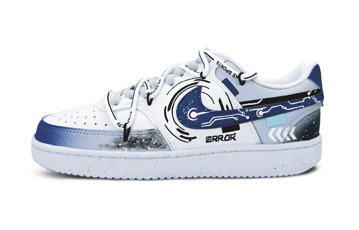 

Кроссовки Nike Court Vision 1 Skateboarding Shoes Men Low-top White/blue/gray, синий