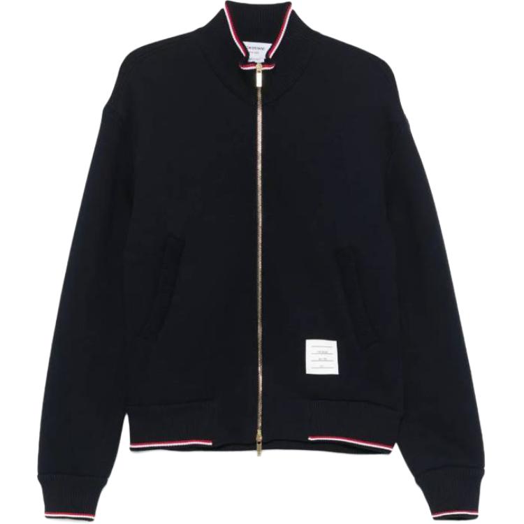 

THOM BROWNE Вязаная куртка RWB в полоску, Black