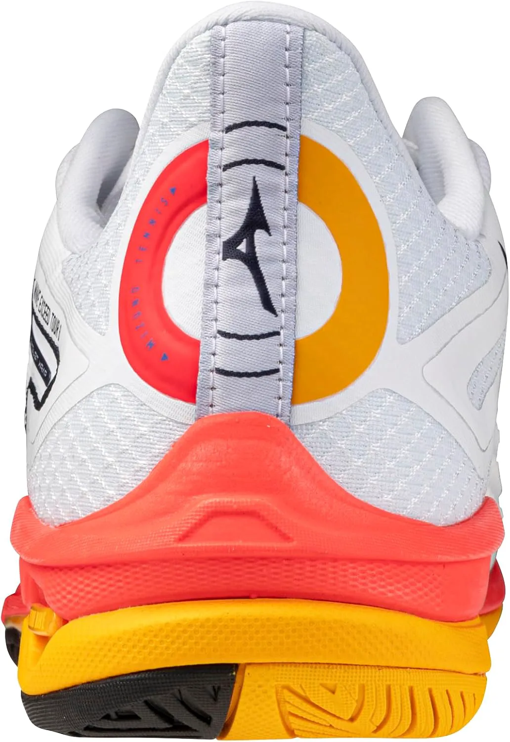 Мужские кроссовки Mizuno Wave Exceed Tour 6 для всех покрытий, белый/коралловый — фото 4