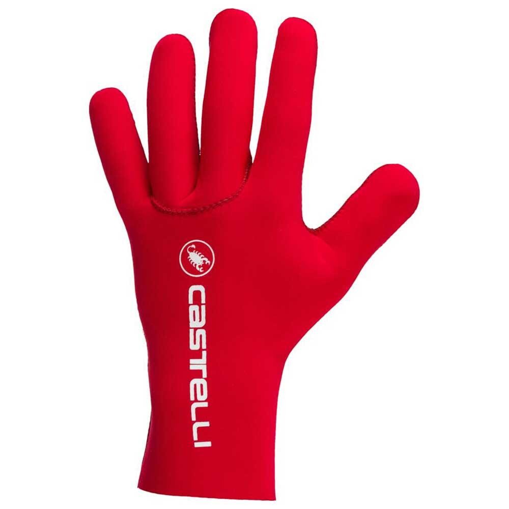 

Длинные перчатки Castelli Diluvio, красный