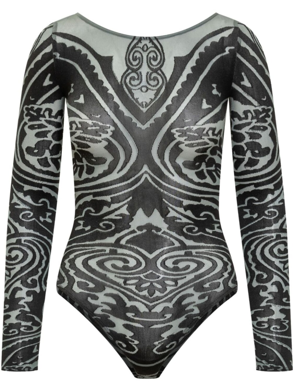 

Боди с принтом татуировки ETRO, серый