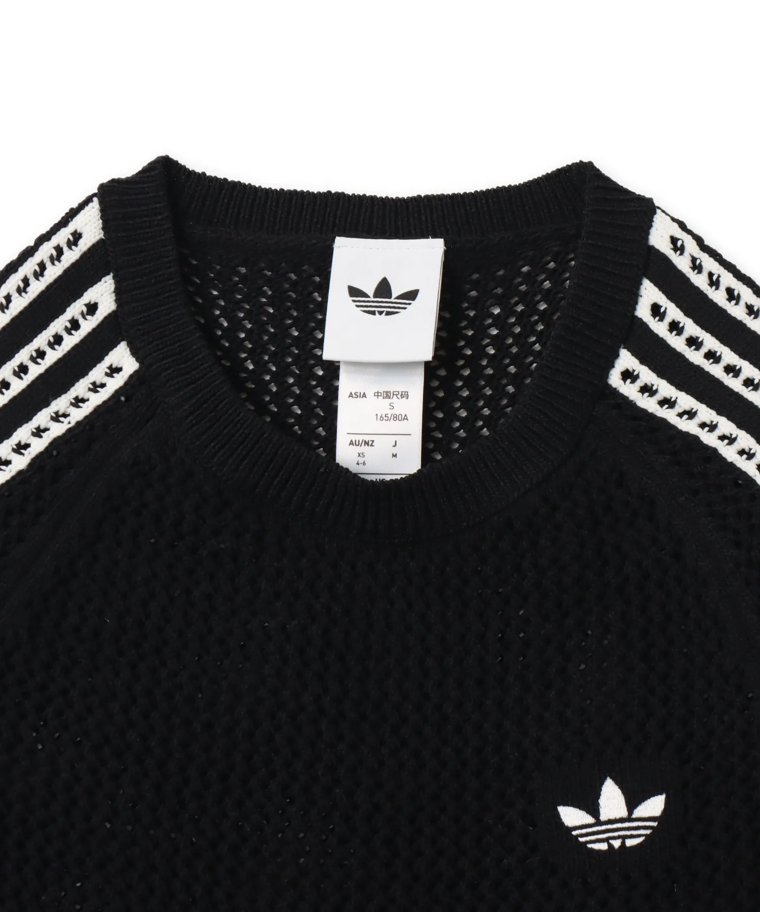 Женская футболка из вязаного полотна adidas KNITTED CROCHET CALI TEE чёрная — фото 4