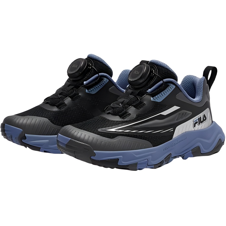 FILA KIDS Ling Leopard 3 устойчивые к истиранию детские тренировочные кроссовки black/shadow black gray kids — фото 2