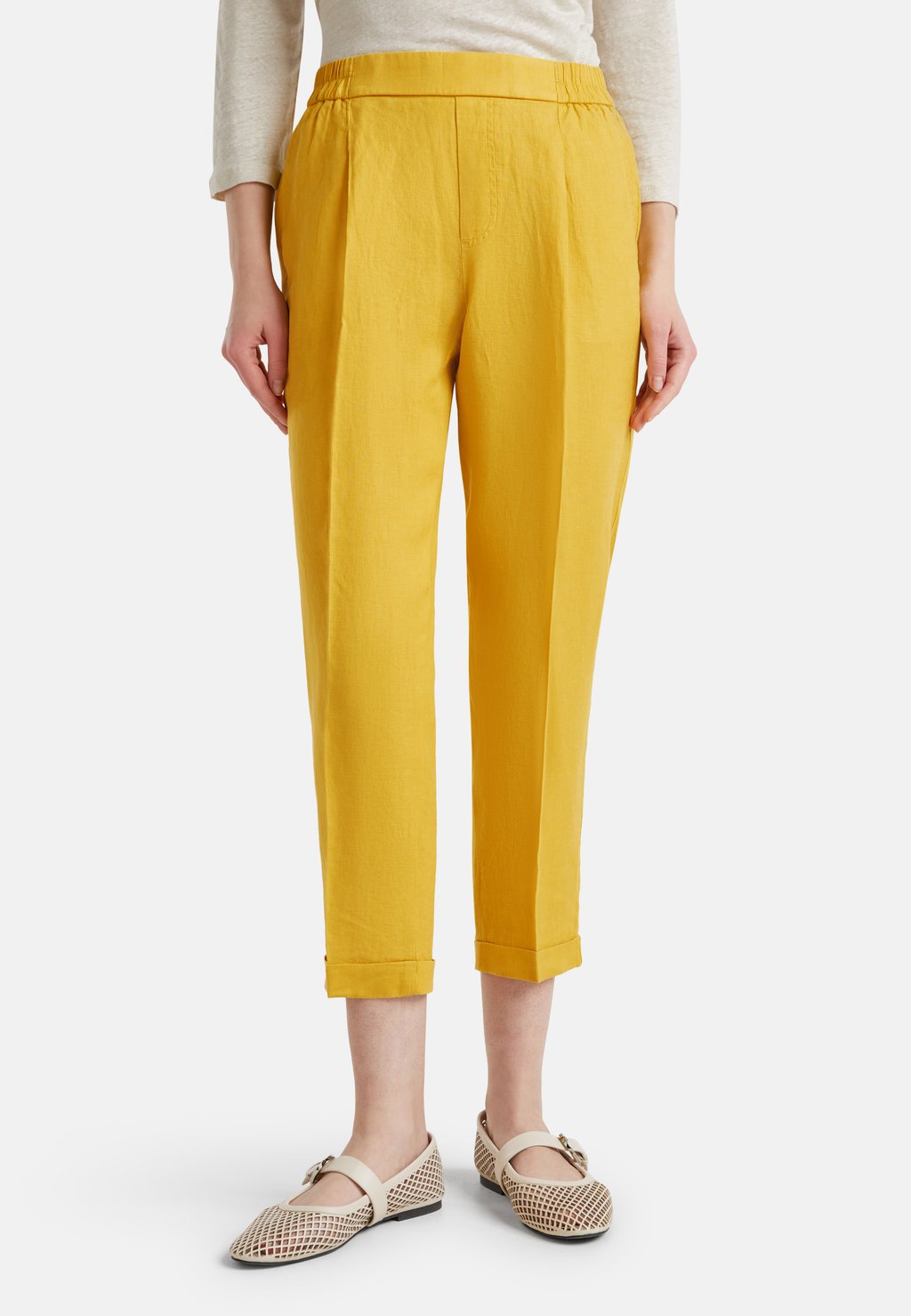 

Брюки CROPPED United Colors of Benetton, желтый