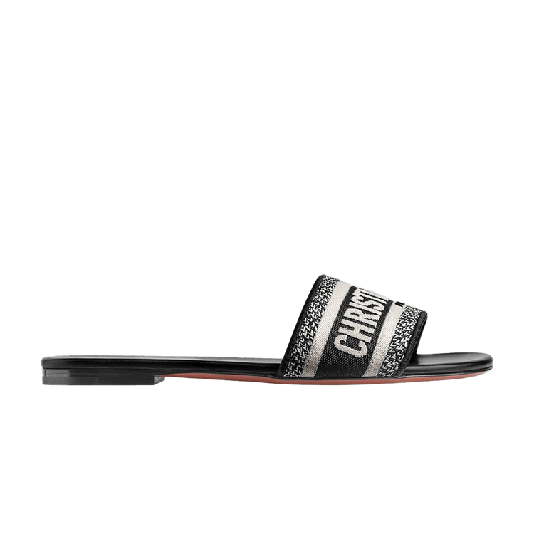 Сандалии Dior Dior Wmns DWay Slide 'Black Embroidered Cotton', черный