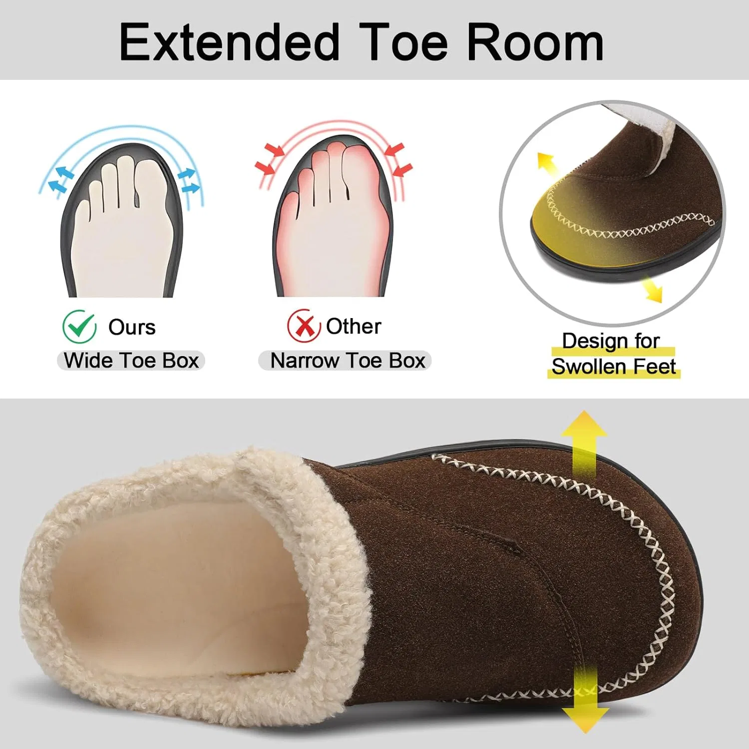 Тапочки с поддержкой стопы, темно-коричневые relxfeet — фото 3