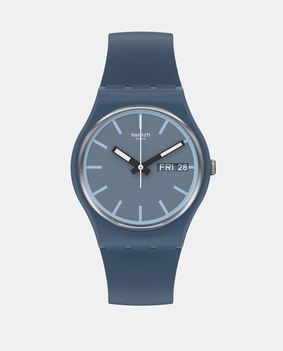 

Knock Nap SO28N701 Синие женские часы из биоматериала Swatch, синий