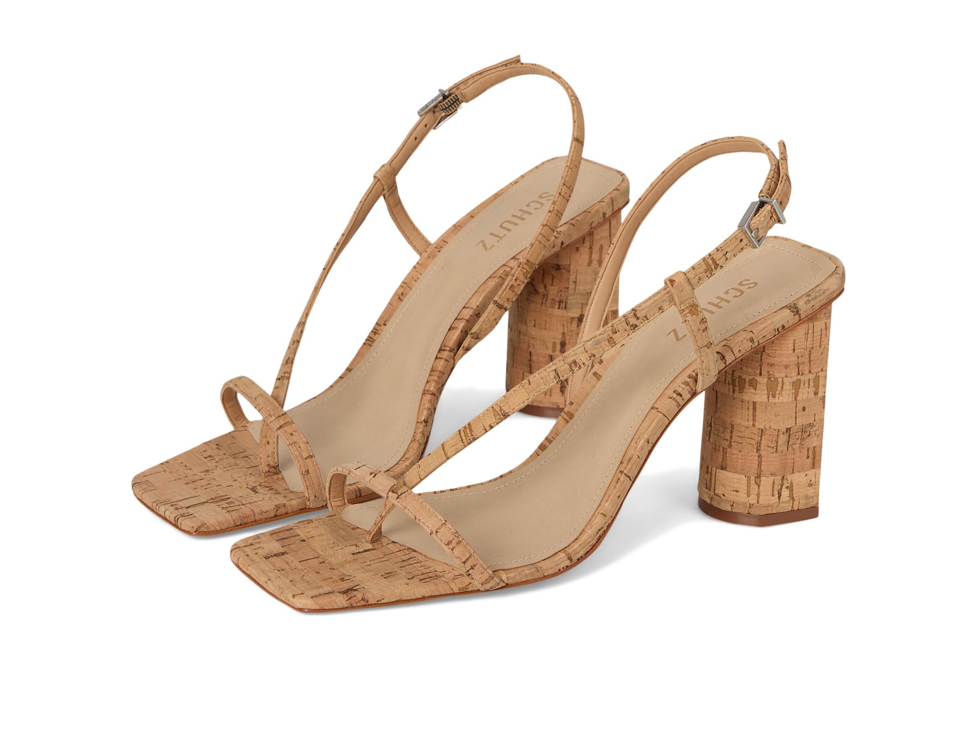 Сандалии Schutz Heloise Block, цвет Natural/Light Wood