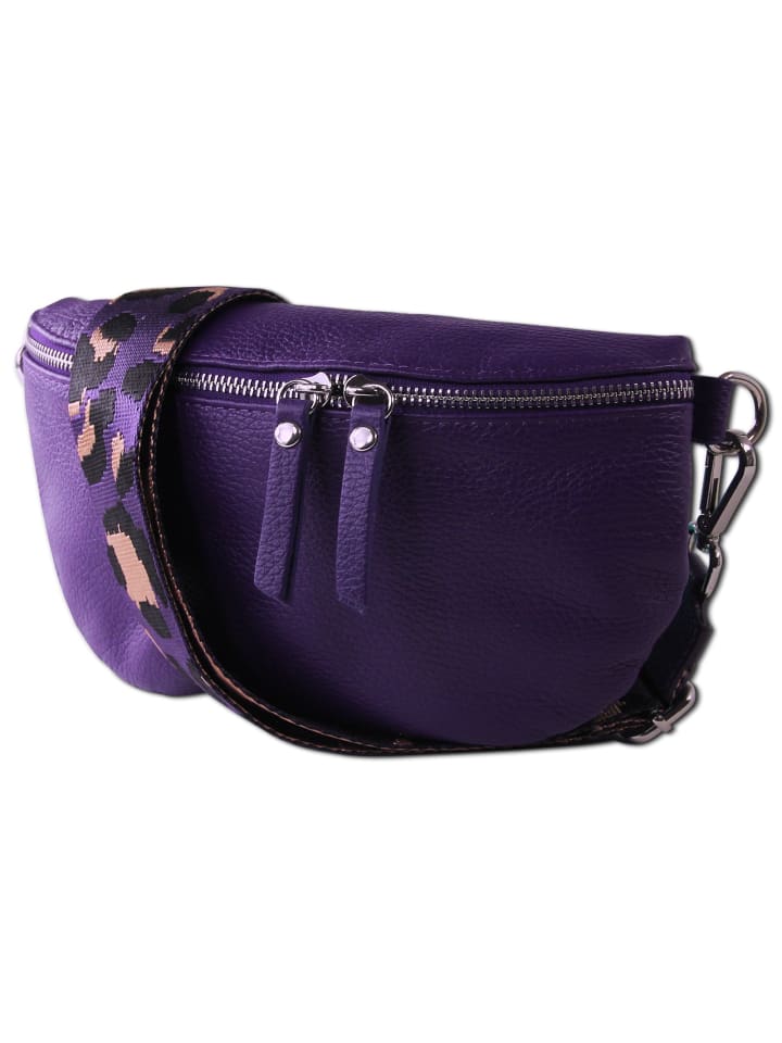 

Наплечная сумка Toscanto Gürteltasche Leder violett, mehrfarbig ca. 25cm