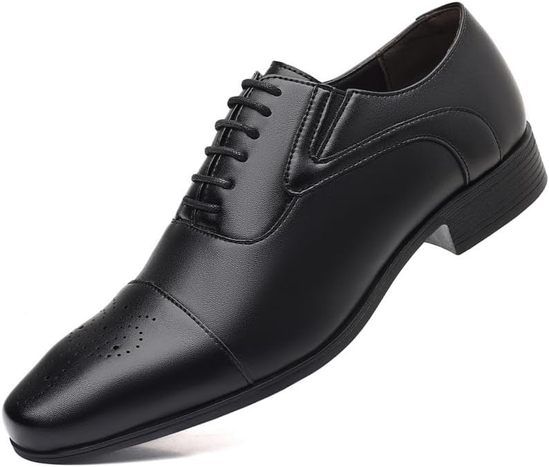 

Мужские деловые туфли KYOESCAI, повседневные классические броги с крылышками на шнуровке, современные формальные оксфорды, черный