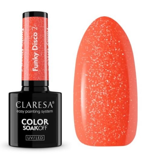 

Claresa, гибридный лак, Funky Disco, 2 Orange Pop, 5 г